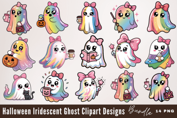 Download Halloween Iridescent Ghost Clipart PNG - Premium Resources