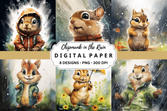 Download Chipmunk in the Rain Background - Premium Resources