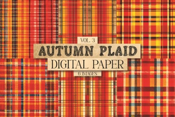 Download Autumn Plaid Digital Paper Vol. 3 - Premium Resources
