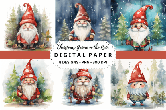 Download Christmas Gnome in the Rain Background - Premium Resources