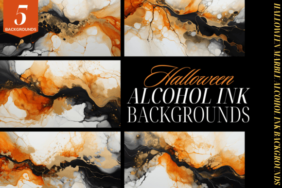Download Halloween Marble Ink Background Bundle - Premium Resources